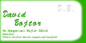 david bojtor business card